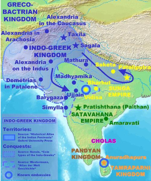 Τα  ελληνικά  βασίλεια  της  Βακτρίας  και  της  Ινδίας.