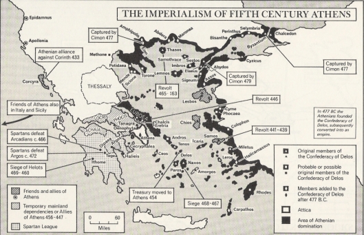 Στρατιωτικός χάρτης Ελλάδος τον 5ο αιώνα π.Χ