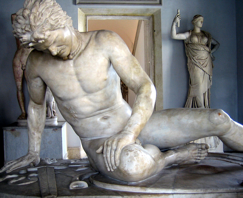 Ο Θνήσκων Γαλάτης, ένα ρωμαϊκό μαρμάρινο αντίγραφο ενός ελληνιστικού έργου του τέλους του 3ου αιώνα π.Χ. Μουσεία Καπιτωλίου, Ρώμη_wikipedia