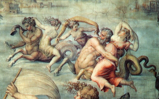 Ιχθυοκένταυροι σε τοιχογραφία στο Palazzo Vecchio, Φλωρεντία_Giorgio Vasari ,1511–1574