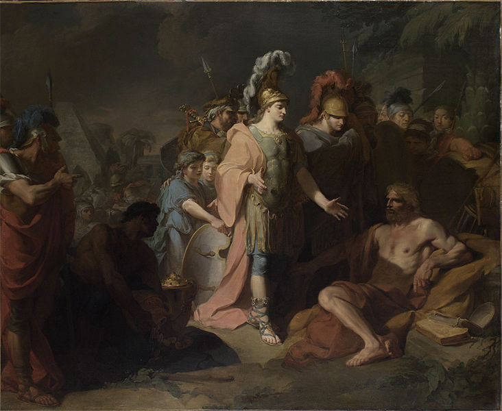 Ο Αλέξανδρος επισκέπτεται τον Διογένη_πίνακας του Jean-Baptiste_Regnault