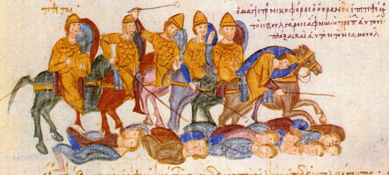 Χρονικό Ιωάννου Σκυλίτζη_Οι βυζαντινοί νικούν τους Βούλγαρους στην μάχη του Κλειδίου_πηγή wikipedia
