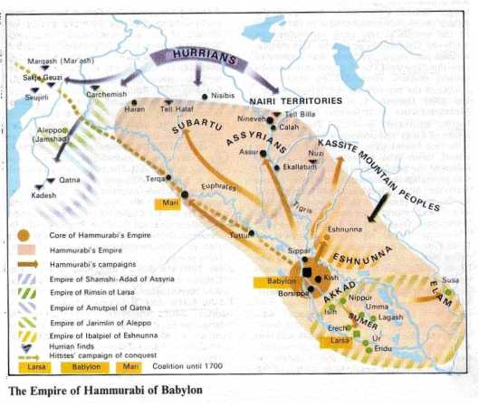 Το βασίλειο της βαβυλώνας επί Χαμμουραμπί_πηγή wikipedia